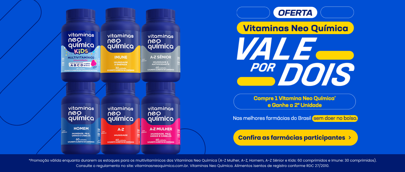 Oferta Vitaminas Nao Química Vale Por Dois.