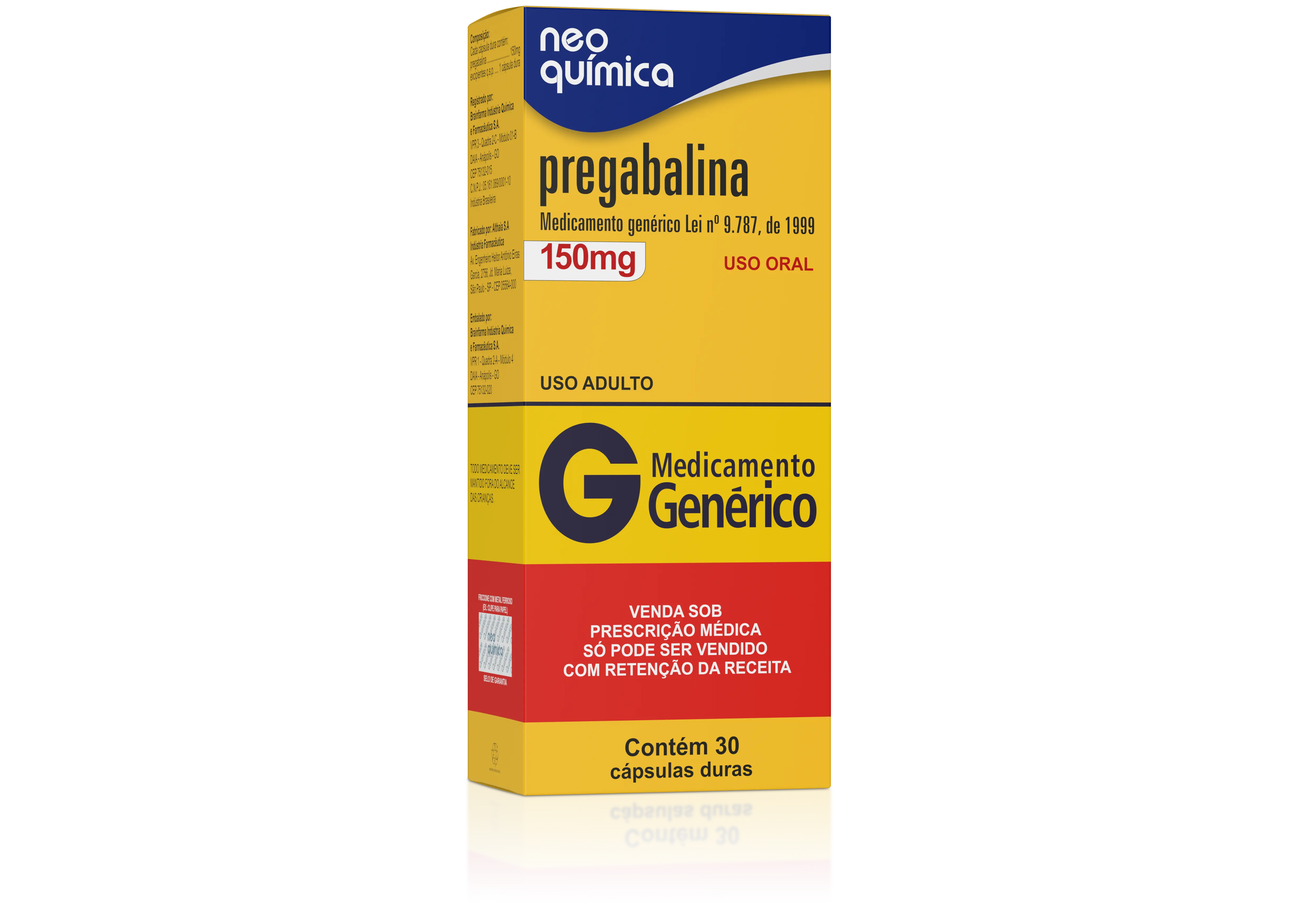 Foto da embalagem do produto Pregabalina