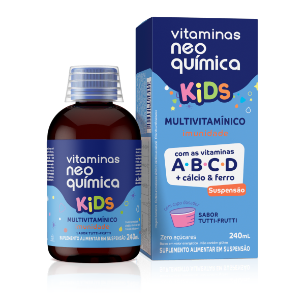 Foto da embalagem do produto Vitamina Neo Química Multivitamínico Kids